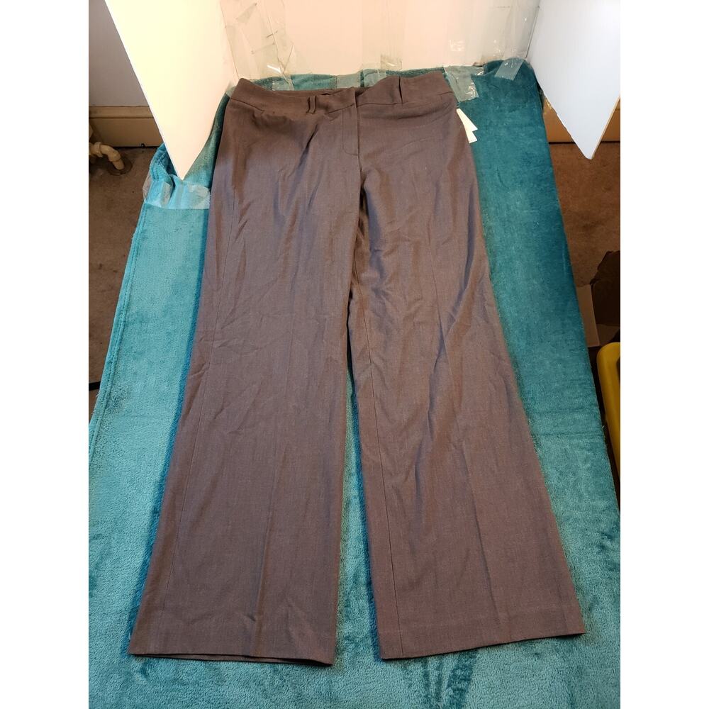 Larry Levine Dress Pants Size 12 Short Womens Gray Work Career Wide Leg NWT